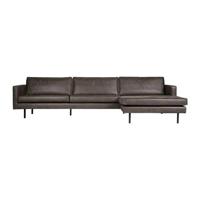 BePureHome Rodeo Chaise Longue Rechts - Eco-leder - Zwart