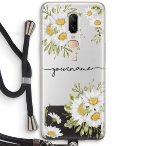 Daisies: OnePlus 6 Transparant Hoesje met koord