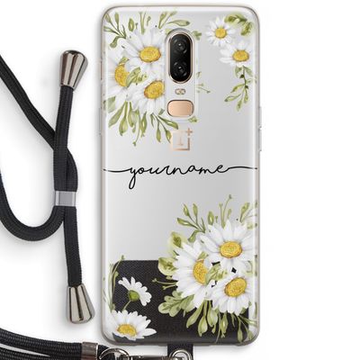 Daisies: OnePlus 6 Transparant Hoesje met koord