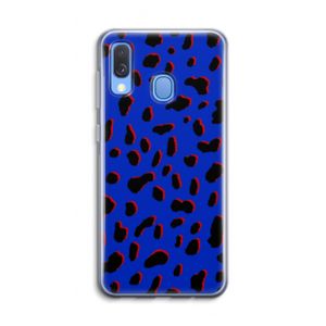 Blue Leopard: Samsung Galaxy A40 Transparant Hoesje