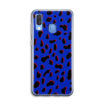 Blue Leopard: Samsung Galaxy A40 Transparant Hoesje