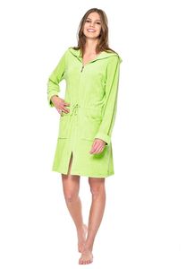 Badjas met rits lime & geel-limegroen-l