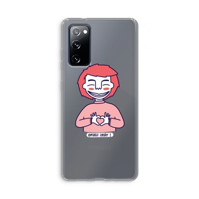 Hartje: Samsung Galaxy S20 FE / S20 FE 5G Transparant Hoesje