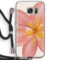 Pink Ellila Flower: Samsung Galaxy S7 Transparant Hoesje met koord