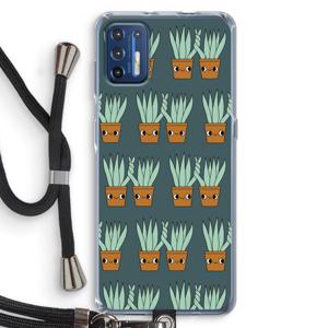 Sansevieria: Motorola Moto G9 Plus Transparant Hoesje met koord