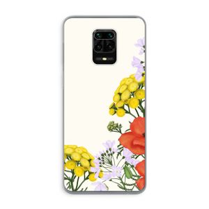 Wilde bloemen: Xiaomi Redmi Note 9 Pro Transparant Hoesje