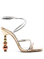 Sophia Webster Perla 110mm metallic-finish sandals - Or