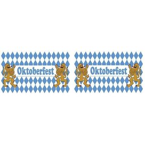 2x Oktoberfest vlaggen 90 x 150 cm