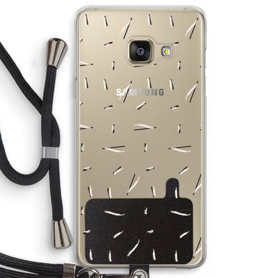 Hipster stripes: Samsung Galaxy A3 (2016) Transparant Hoesje met koord