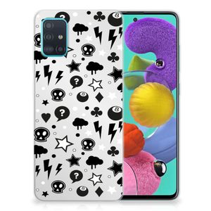 Silicone Back Case Samsung Galaxy A51 Silver Punk