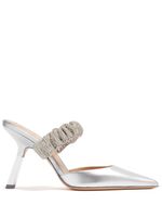 Sebastian Milano mules Tina 95 mm en cuir - Argent