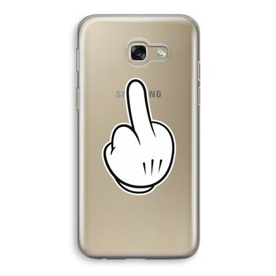 Middle finger black: Samsung Galaxy A5 (2017) Transparant Hoesje