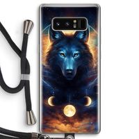 Wolf Dreamcatcher: Samsung Galaxy Note 8 Transparant Hoesje met koord
