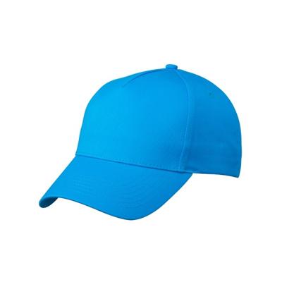 Baseball pet/cap 5 panels - 5x stuks - turquoise blauw - volwassenen - Voordelige caps - katoen