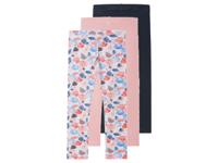 lupilu 3 kinder leggings (Donkerblauw/lichtroze, 98/104)