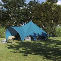 Teepee Tent 5-Person met dak Blauw en Grijs 600 x 600 x 347 cm