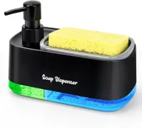 3-in-1 Zeepdispenser Set met Sponshouder | Voor Keukenspoelbak 3-in-1 Zeepdispenser Set met Sponshouder | Voor Keukenspoelbak