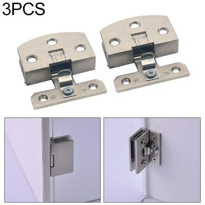 3 STKS open gat gratis geborsteld oppervlak glas scharnier grootte: S 5-8mm