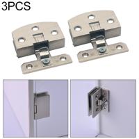 3 STKS open gat gratis geborsteld oppervlak glas scharnier grootte: S 5-8mm