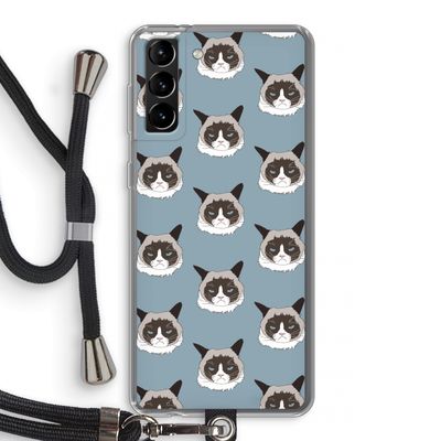It's a Purrr Case: Samsung Galaxy S21 Plus Transparant Hoesje met koord