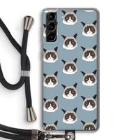 It's a Purrr Case: Samsung Galaxy S21 Plus Transparant Hoesje met koord