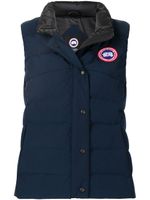 Canada Goose gilet matelassé à patch logo - Bleu - thumbnail