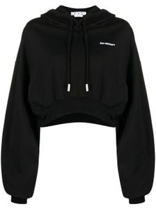 Off-White hoodie crop à logo brodé - Noir