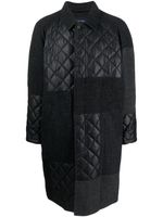 Comme des Garçons Homme Wollen jas met gevoerde vlakken - Zwart - thumbnail