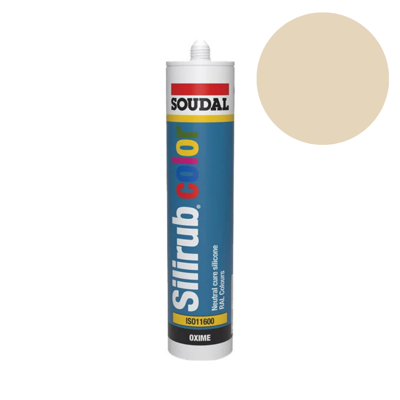 Soudal - Silirub Color Siliconenkit RAL 1015 - 300ml Soudal - Silirub Color Siliconenkit RAL 1015 - 300ml