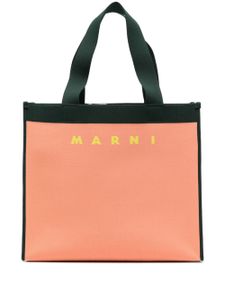 Marni sac à main à logo en jacquard - Orange