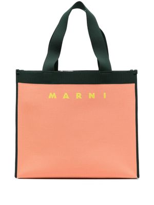Marni sac à main à logo en jacquard - Orange