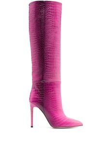 Paris Texas bottes à effet peau de crocodile 105 mm - Rose