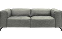 Goossens Bank Calvin grijs, micro leer, 3-zits, modern design