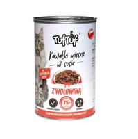 TUF TUF Pieces of meat in sauce with beef - nat kattenvoer - 415g