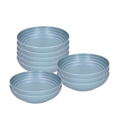 Plasticforte Soepkommen - 10x - D22 x H5.5 cm - blauw - kunststof - onbreekbaar - servies