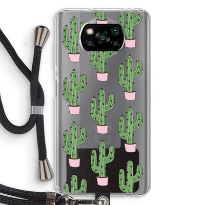 Cactus Lover: Xiaomi Poco X3 NFC Transparant Hoesje met koord