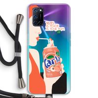 Peach please!: Oppo A52 Transparant Hoesje met koord