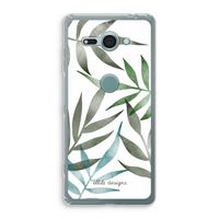 Tropical watercolor leaves: Sony Xperia XZ2 Compact Transparant Hoesje
