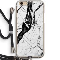Witte marmer 2: iPhone 6 / 6S Transparant Hoesje met koord