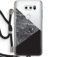 Combinatie marmer: LG V30 Transparant Hoesje met koord