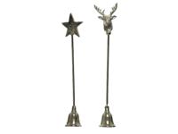 Kaarsendover aluminium 5,5x26cm zilver