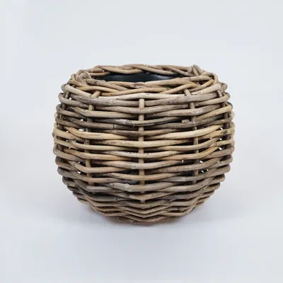 Drypot Tina Extra Dik Rotan Bruin d48h36cm