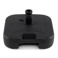 Vulbare Parasolvoeten voor Terrasparasols Vierkante Parasolvoeten met 3 Koppelingen voor Parasolstokken van 33/38/48 mm & Metalen Stokdragers