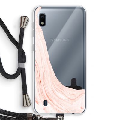 Peach bath: Samsung Galaxy A10 Transparant Hoesje met koord