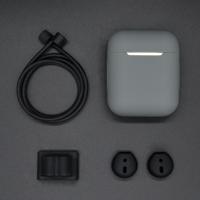 Anti-verloren touw + siliconen case + oortelefoon hang Buckle + oordopje cover Bluetooth draadloze koptelefoon Cover Case set voor Apple AirPods 1/2