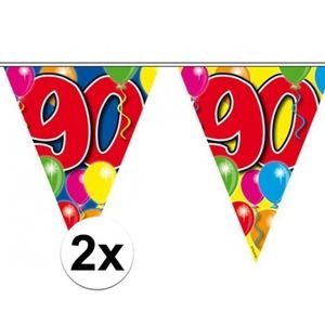 2x Vlaggenlijn 90 jaar 10 meter   -