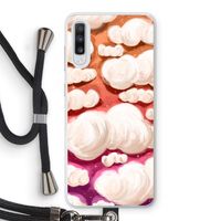 Katoen Wolken: Samsung Galaxy A70 Transparant Hoesje met koord