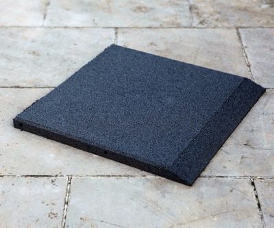PTessentials Afgeschuinde Vloerdelen 50 x 50 x 3 cm Zwart