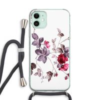 Mooie bloemen: iPhone 11 Transparant Hoesje met koord