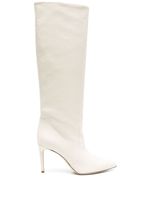 Paris Texas Stiletto 95mm leather boots - Blanc - thumbnail